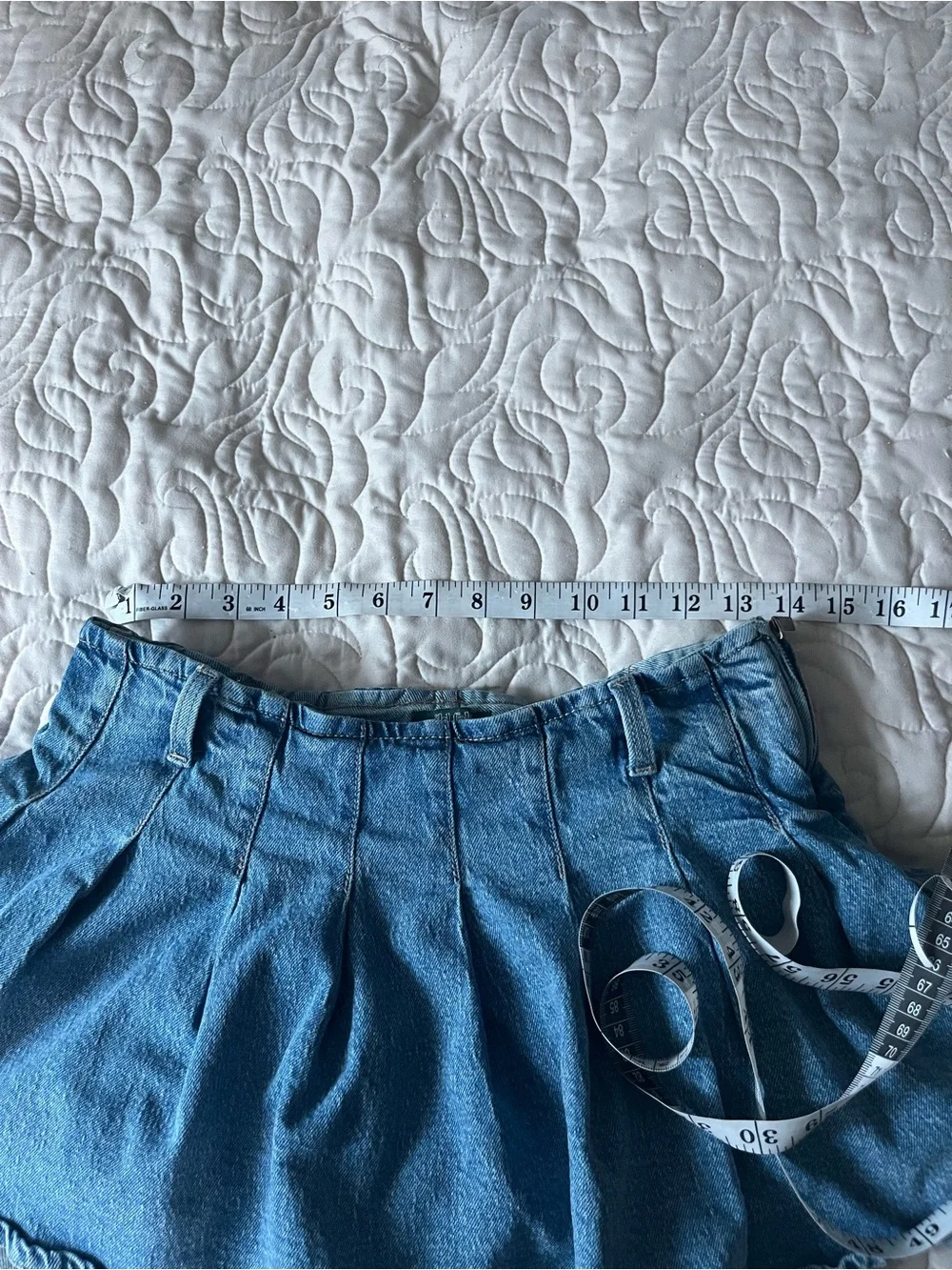 Wild Fable Denim Pleated Mini Skort Blue Size 4